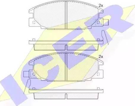 Icer 140853 - Тормозные колодки, дисковые, комплект autospares.lv