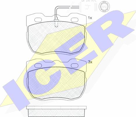 Icer 140839 - Тормозные колодки, дисковые, комплект autospares.lv