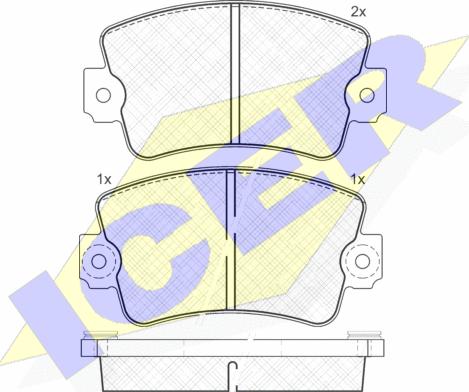 Icer 140365 - Тормозные колодки, дисковые, комплект autospares.lv