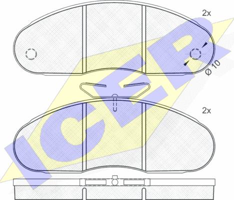 Icer 140316 - Тормозные колодки, дисковые, комплект autospares.lv