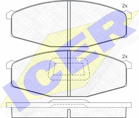 Icer 140376 - Тормозные колодки, дисковые, комплект autospares.lv