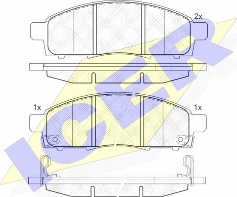 Icer 141966 - Тормозные колодки, дисковые, комплект autospares.lv