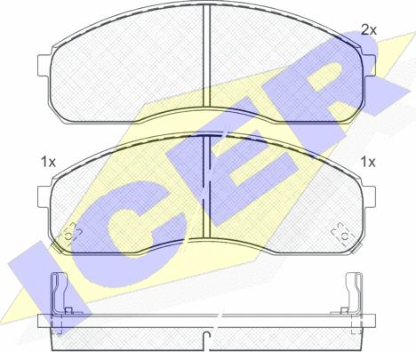 Icer 141455 - Тормозные колодки, дисковые, комплект autospares.lv