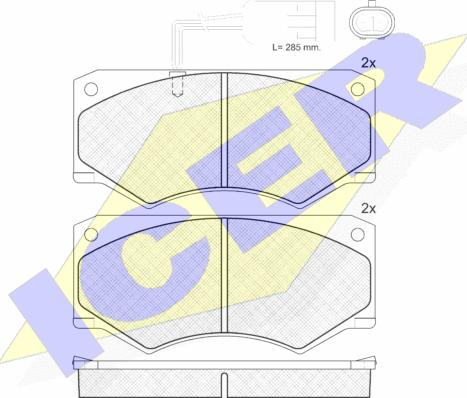 Icer 141421 - Тормозные колодки, дисковые, комплект autospares.lv