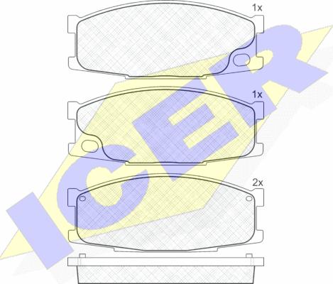 Icer 141504 - Тормозные колодки, дисковые, комплект autospares.lv