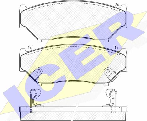 Icer 141096 - Тормозные колодки, дисковые, комплект autospares.lv