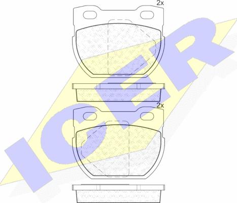 Icer 141090-201 - Тормозные колодки, дисковые, комплект autospares.lv