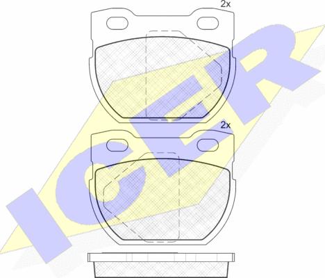 Icer 141090 - Тормозные колодки, дисковые, комплект autospares.lv