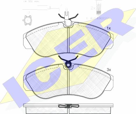 Icer 141054-203 - Тормозные колодки, дисковые, комплект autospares.lv