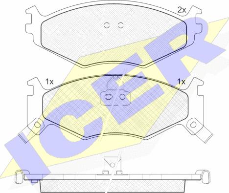 Icer 141056-205 - Тормозные колодки, дисковые, комплект autospares.lv