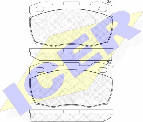 Icer 141089-071 - Тормозные колодки, дисковые, комплект autospares.lv