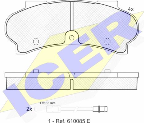 Icer 141028 - Тормозные колодки, дисковые, комплект autospares.lv