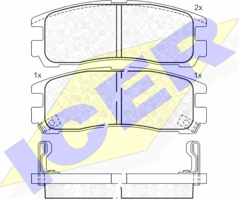 Icer 141192 - Тормозные колодки, дисковые, комплект autospares.lv