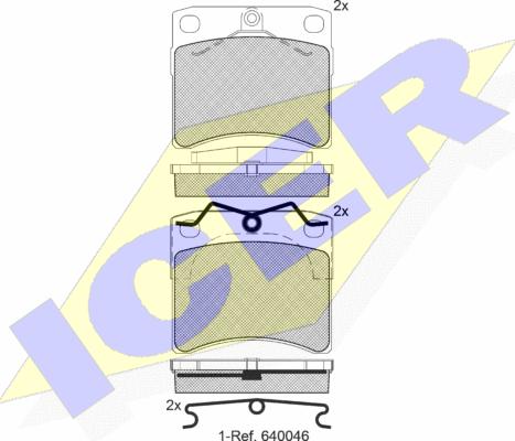 Icer 141168 - Тормозные колодки, дисковые, комплект autospares.lv