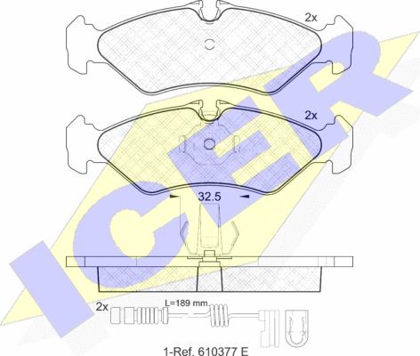 Icer 141102-203 - Тормозные колодки, дисковые, комплект autospares.lv