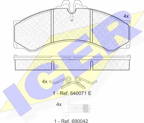 Icer 141126-204 - Тормозные колодки, дисковые, комплект autospares.lv