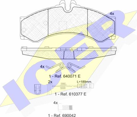 Icer 141126-203 - Тормозные колодки, дисковые, комплект autospares.lv