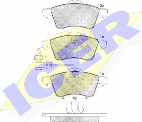 Icer 141320 - Тормозные колодки, дисковые, комплект autospares.lv