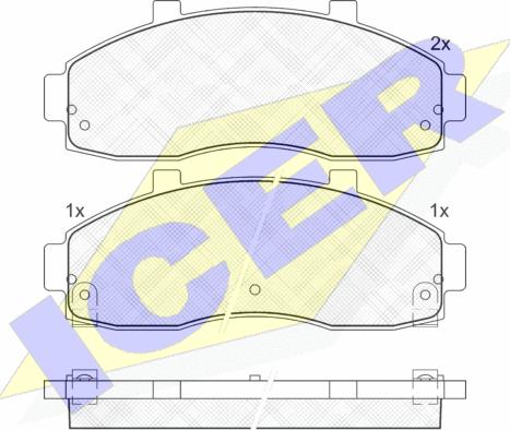 Icer 141246 - Тормозные колодки, дисковые, комплект autospares.lv