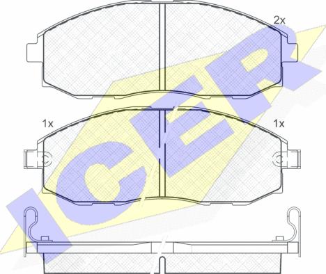 Icer 141266 - Тормозные колодки, дисковые, комплект autospares.lv