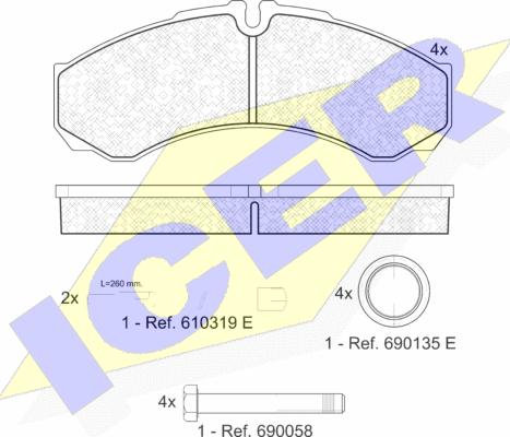 Icer 141208-123 - Тормозные колодки, дисковые, комплект autospares.lv