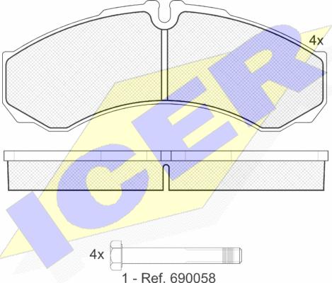 Icer 141208 - Тормозные колодки, дисковые, комплект autospares.lv