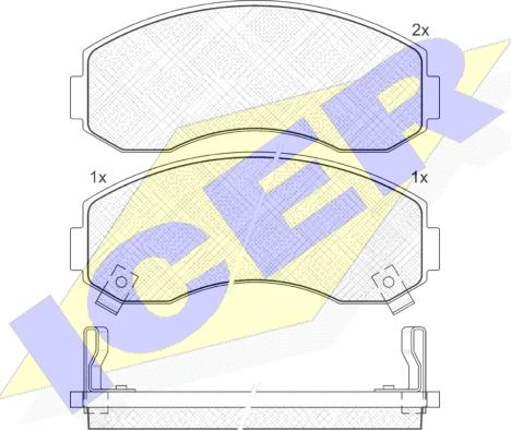 Icer 141224 - Тормозные колодки, дисковые, комплект autospares.lv