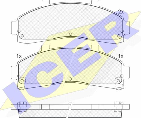 Icer 141228 - Тормозные колодки, дисковые, комплект autospares.lv