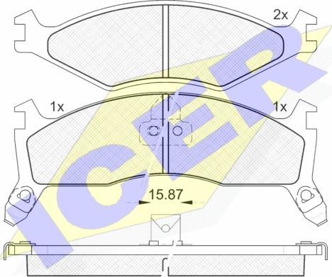 Icer 141270-205 - Тормозные колодки, дисковые, комплект autospares.lv