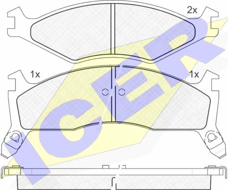 Icer 141270 - Тормозные колодки, дисковые, комплект autospares.lv