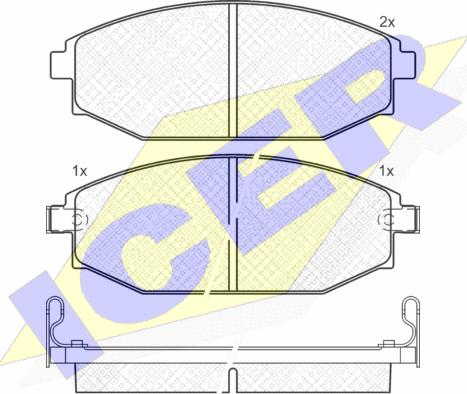 Icer 141272 - Тормозные колодки, дисковые, комплект autospares.lv