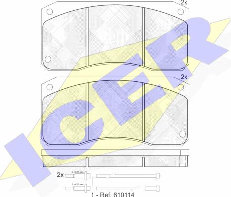 Icer 150833 - Тормозные колодки, дисковые, комплект autospares.lv