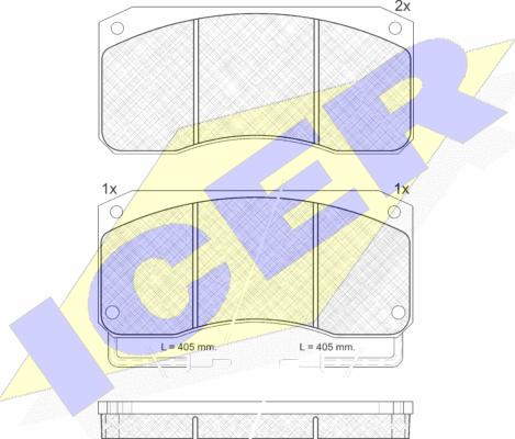 Icer 150782 - Тормозные колодки, дисковые, комплект autospares.lv