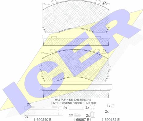 Icer 151404-066 - Тормозные колодки, дисковые, комплект autospares.lv