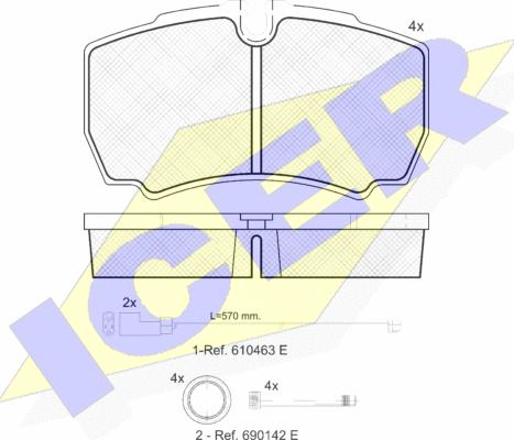 Icer 151640-229 - Тормозные колодки, дисковые, комплект autospares.lv