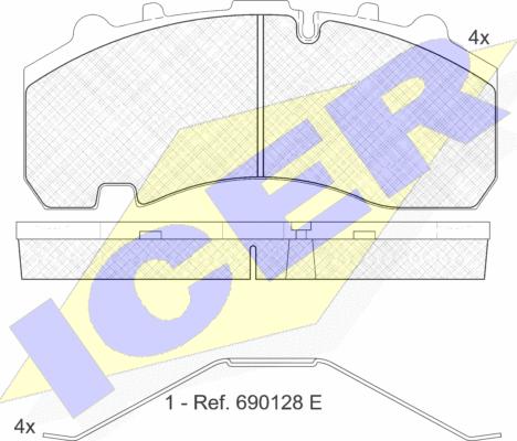 Icer 151630-072 - Тормозные колодки, дисковые, комплект autospares.lv
