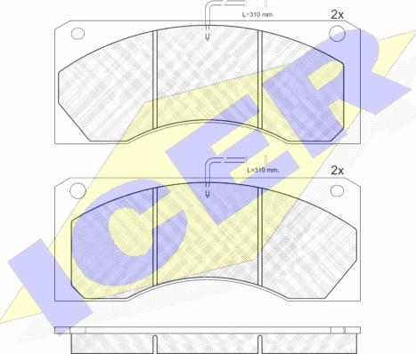 Icer 151038 - Тормозные колодки, дисковые, комплект autospares.lv