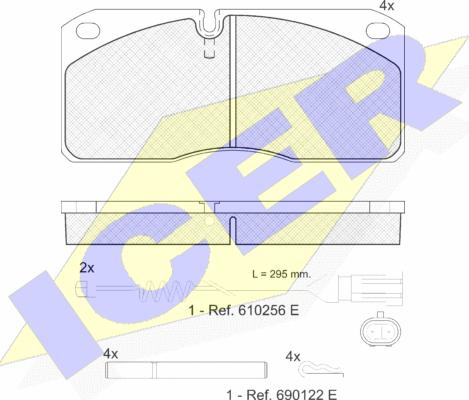 Icer 151078-117 - Тормозные колодки, дисковые, комплект autospares.lv