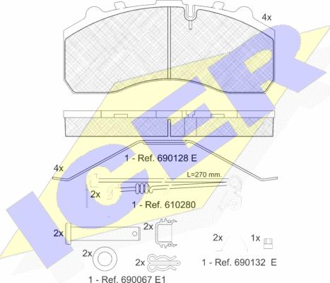 Icer 151194-118 - Тормозные колодки, дисковые, комплект autospares.lv