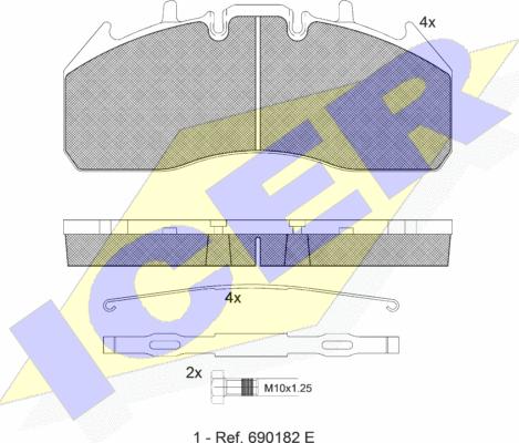 Icer 151831-066 - Тормозные колодки, дисковые, комплект autospares.lv