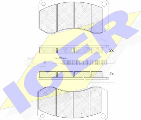 Icer 151244 - Тормозные колодки, дисковые, комплект autospares.lv