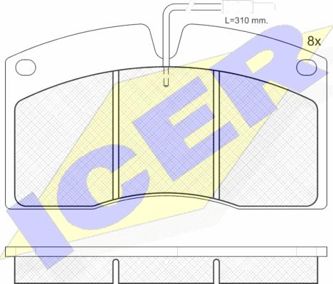 Icer 161039 - Тормозные колодки, дисковые, комплект autospares.lv