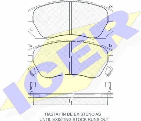 Icer 180999 - Тормозные колодки, дисковые, комплект autospares.lv