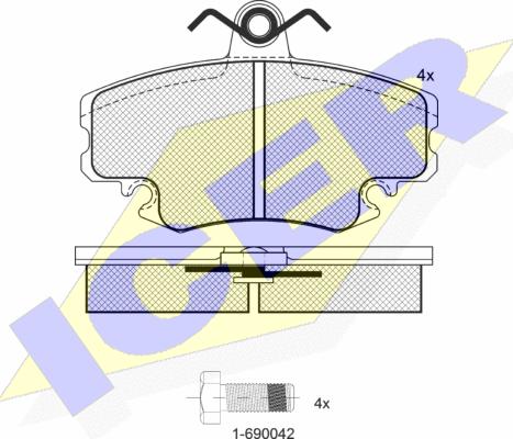 Icer 180993-204 - Тормозные колодки, дисковые, комплект autospares.lv