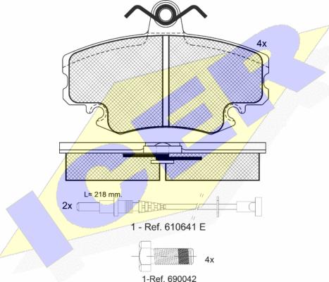 Icer 180993-700 - Тормозные колодки, дисковые, комплект autospares.lv