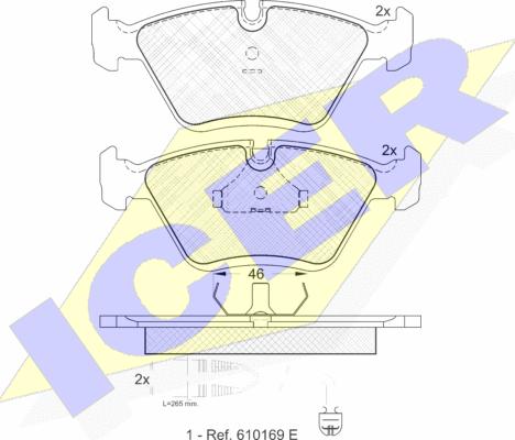 Icer 180992 - Тормозные колодки, дисковые, комплект autospares.lv