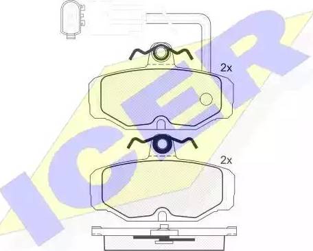 Icer 180956 - Тормозные колодки, дисковые, комплект autospares.lv