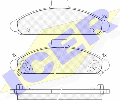 Icer 180963 - Тормозные колодки, дисковые, комплект autospares.lv