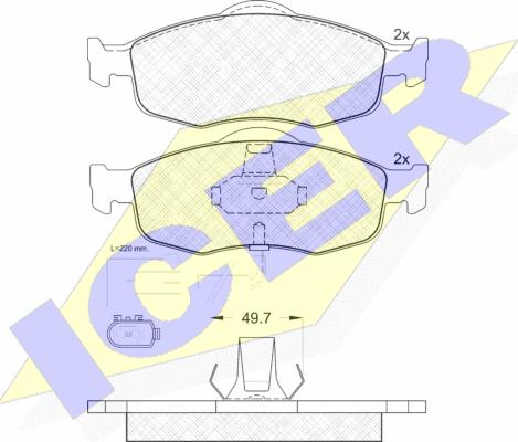 Icer 180917 - Тормозные колодки, дисковые, комплект autospares.lv