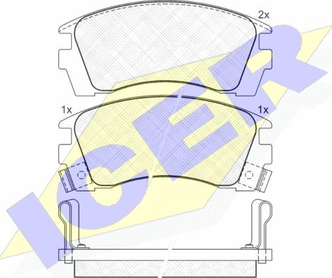 Icer 180984 - Тормозные колодки, дисковые, комплект autospares.lv